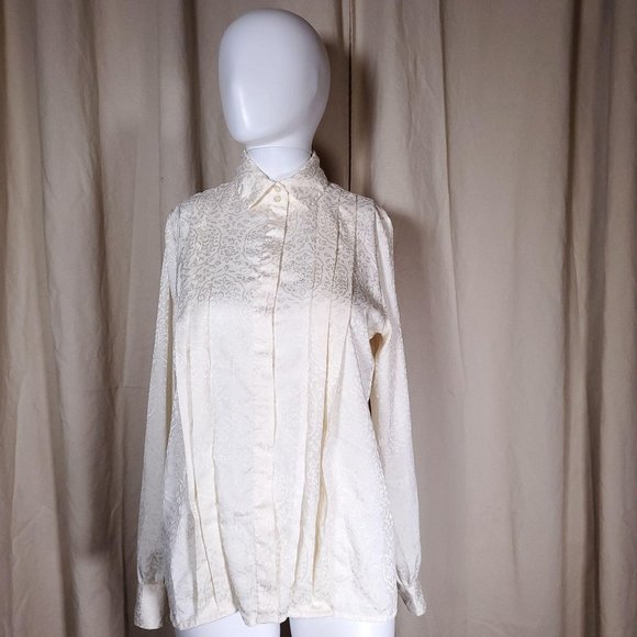 Vintage Tops - Vintage 70s cottage pleated victorian style blouse